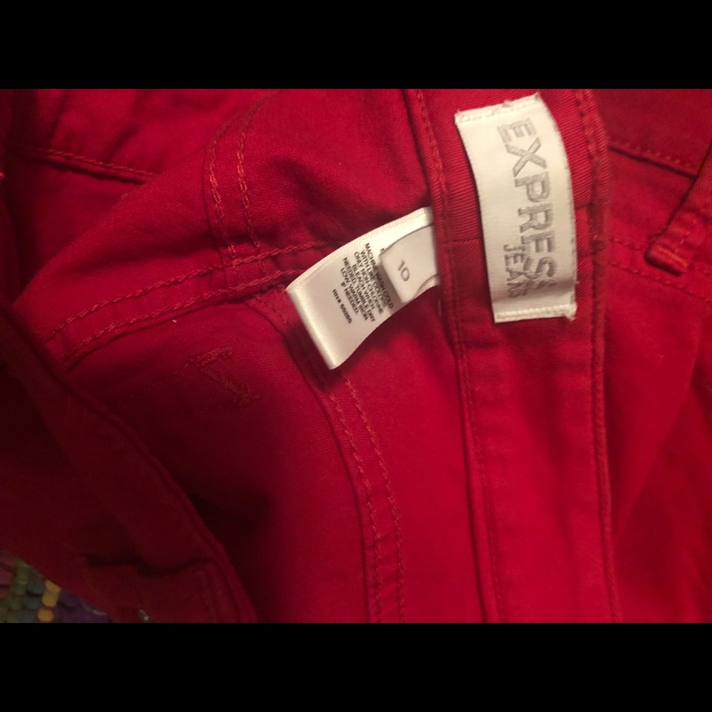 Express Skinny Jeans - Red
